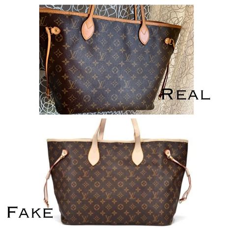 louis vuitton bags fake vs real|faux louis vuitton neverfull bag.